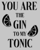 You are the gin to my tonic