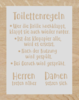 Toilettenregeln